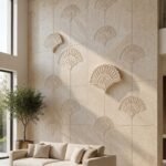 3D Floral LED Stone Wall Panel for Living Room 2