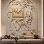 Cow & Calf 3D Stone Wall Panel for Living Room 2