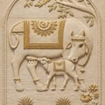 Cow & Calf 3D Stone Wall Panel for Living Room 1