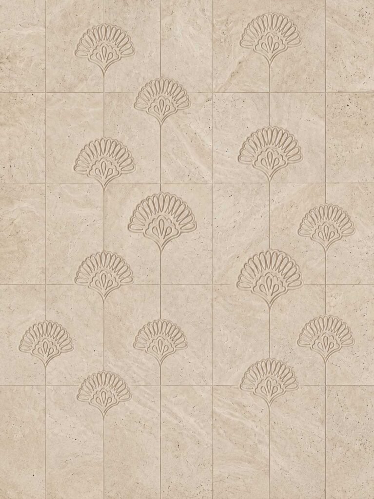 3D Floral LED Stone Wall Panel for Living Room