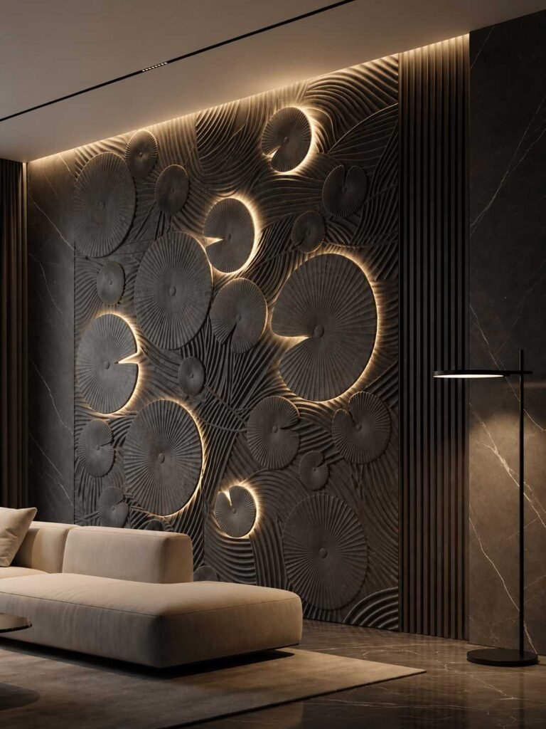 Bedroom Wall Stone Design