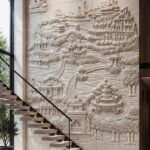 CNC Stone Carving Design | Temple City Bas-Relief Stone Carving Pattern 2