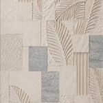 3D Leaf Textured Stone Wall Panel Design 1