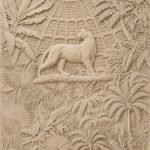 Royal Jungle Stone Carving – Luxury 3D Stone Wall Mural 1