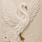 Swan 3D Wall Mural Panel Design for Staircase Wall 1