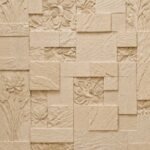 3D Floral Stone Wall Panel Design for Staircase Wall 1