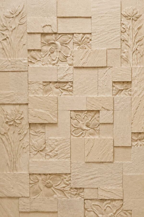 stone carving design for Stair wall 7 Stone Wall Panel